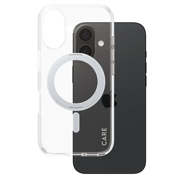 PanzerGlass iPhone 16 Case CARE Feature Kickstand MagSafe, Silver