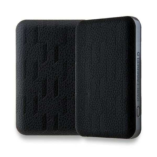 Karl Lagerfeld 5000mAh MagSafe Wireless Power Bank Choupette Head Pin, Black