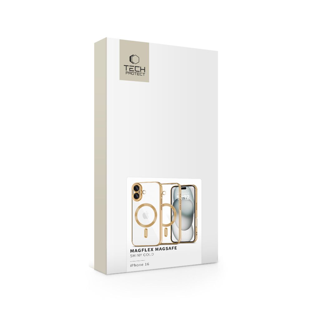 Apple iPhone 16 6.1\'\' Tech-Protect MagFlex MagSafe Case Cover, Gold | Чехол Обложка Бампер...