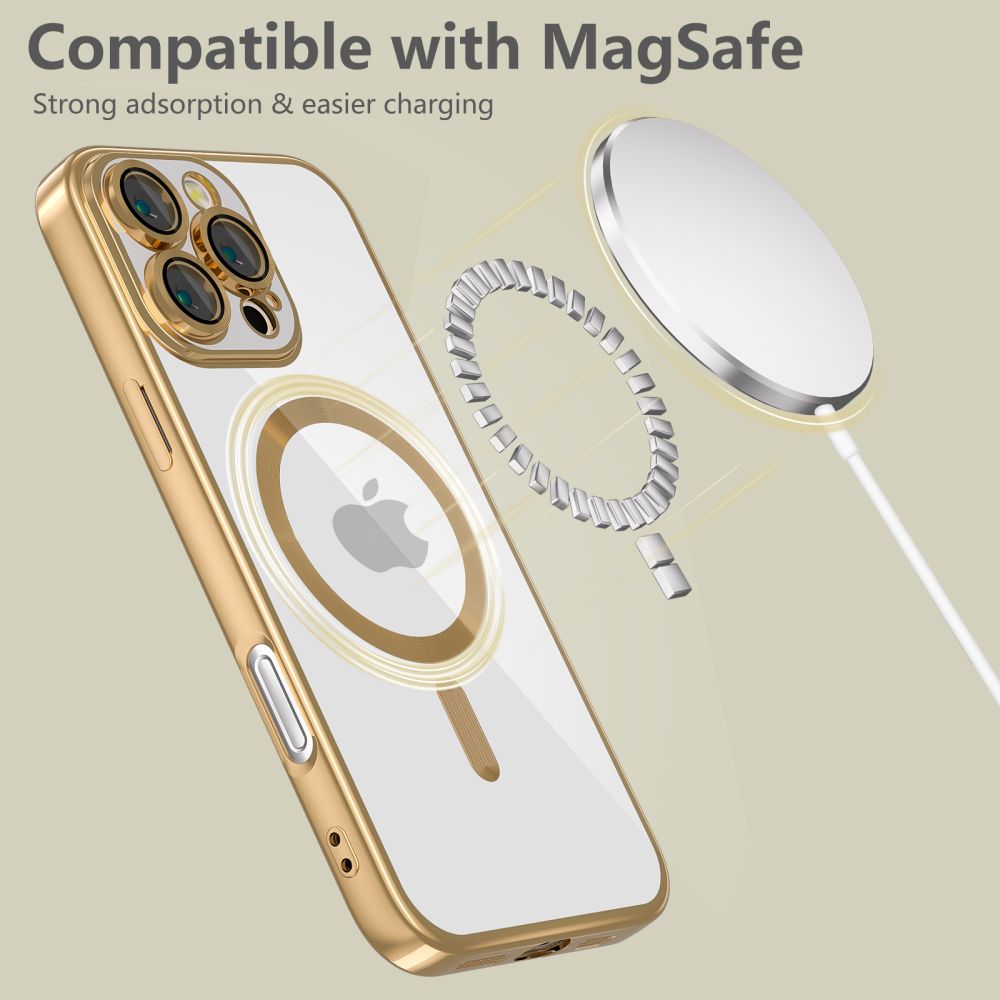 Apple iPhone 16 Pro 6.3\'\' Tech-Protect MagFlex MagSafe Case Cover, Gold