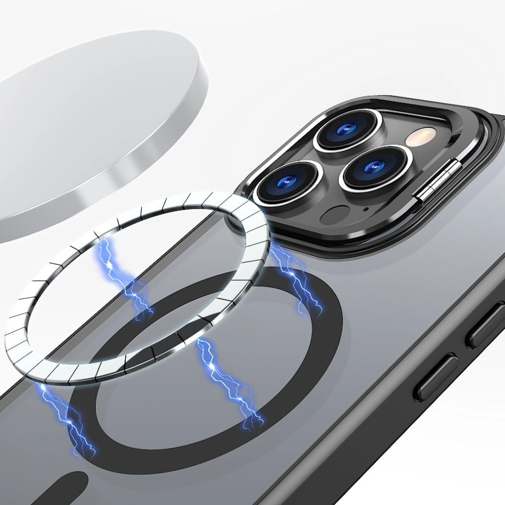 Apple iPhone 15 6.1\'\' Tech-Protect MagStand MagSafe Case Cover, Clear | Чехол Обложка Бампер...
