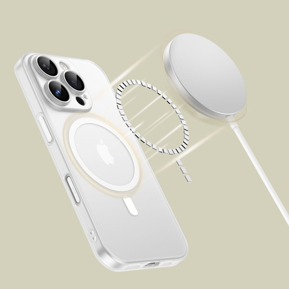 Tech-Protect MagSlim MagSafe vāciņš iPhone 16 Pro Max, balts