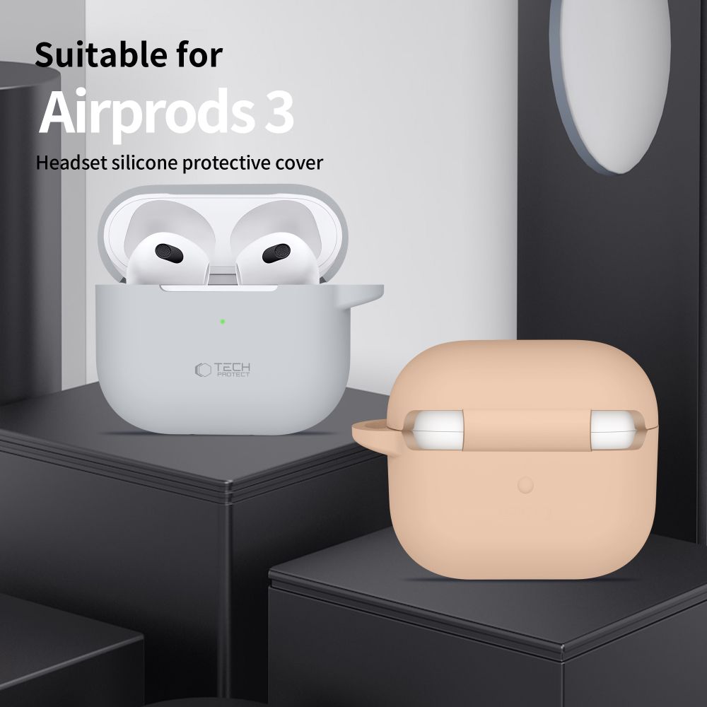 Tech-Protect Apple AirPods 3 Case Silicone Hook, Orange