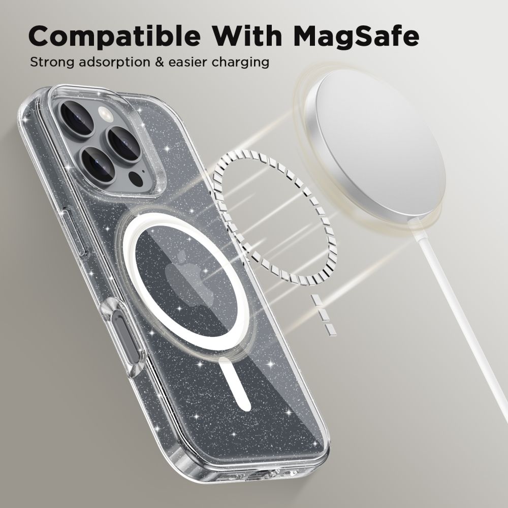 Tech-Protect iPhone 16 Pro Max Case FlexAir Hybrid MagSafe, Clear