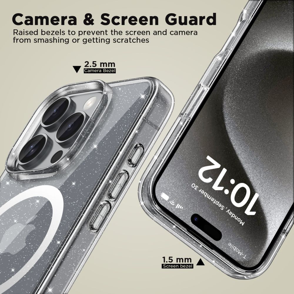 Tech-Protect iPhone 16 Pro Max Case FlexAir Hybrid MagSafe, Clear