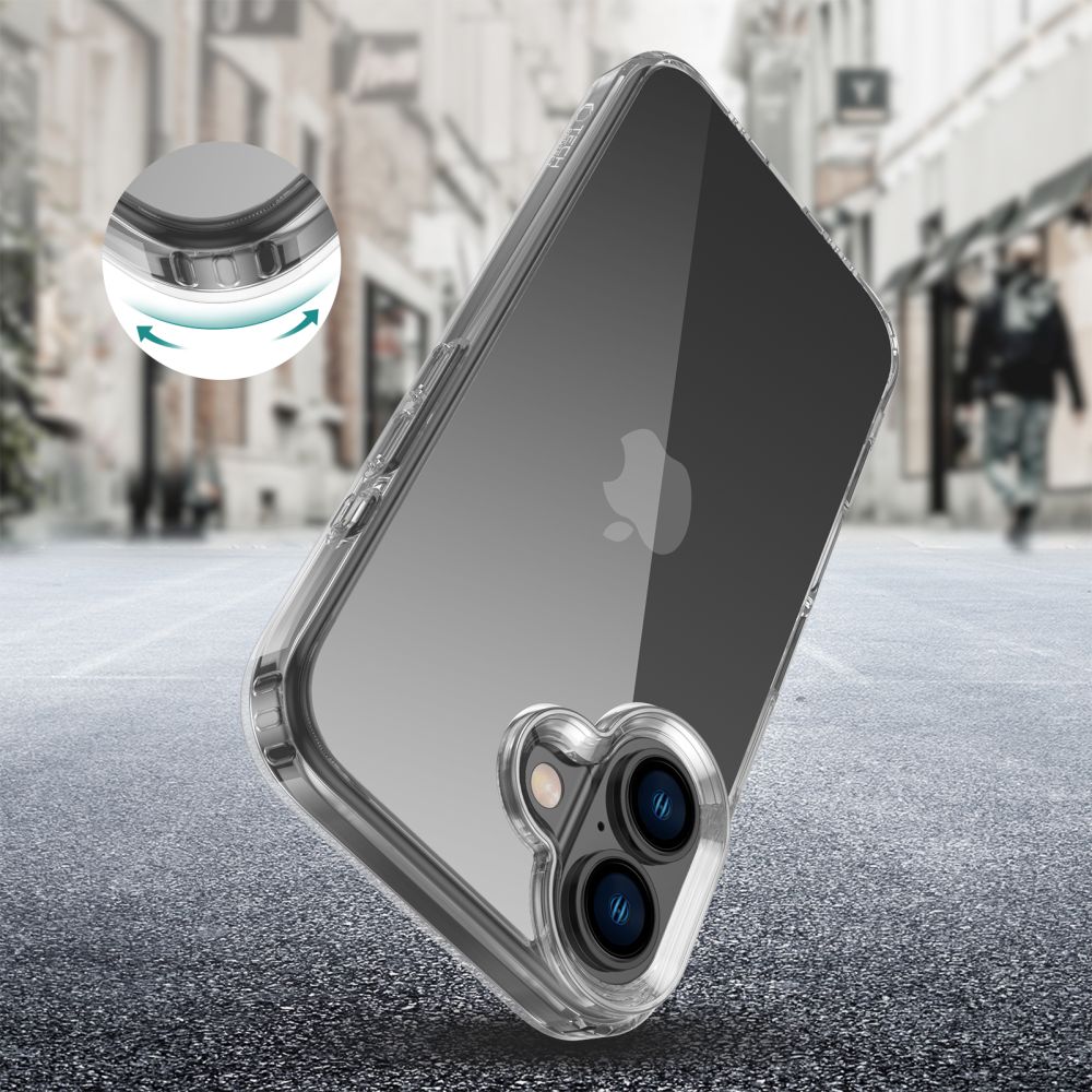 Apple iPhone 16 6.1\'\' Tech-Protect FlexAir Hybrid Case Cover, Clear | Чехол Обложка Бампер...