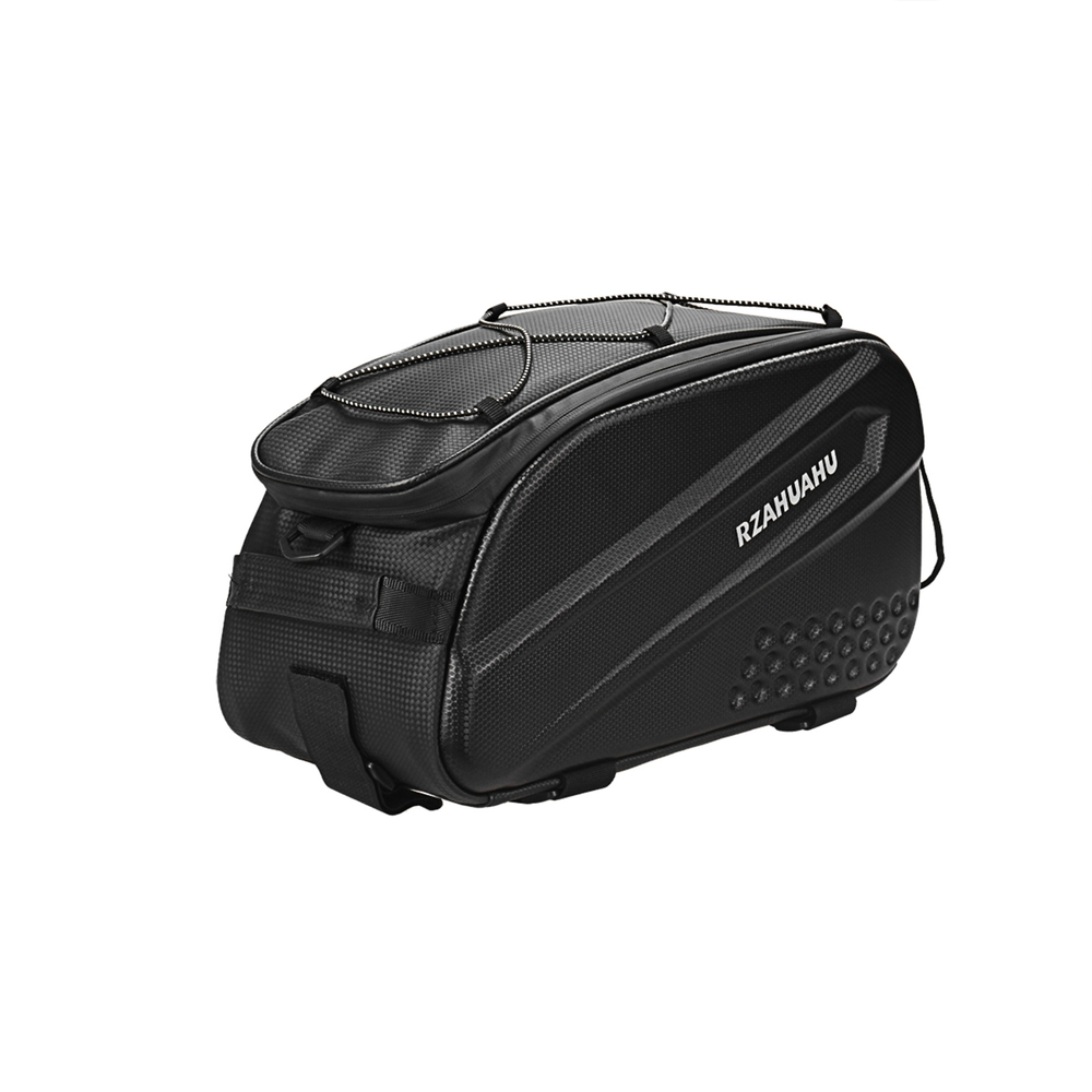 WYA36Y7S Velosipēda bagāžnieka soma ar garu siksnu un paplašināmām sānu kabatām - melna | Bike Pannier Bag with...
