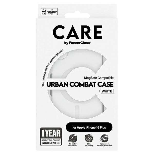 CARE by PanzerGlass Flagship Case for iPhone 16 Plus, White (MagSafe)