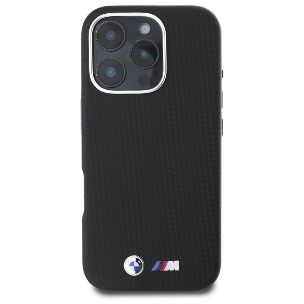 BMW iPhone 16 Pro Max Case M Edition Kevlar Wrapped Metal, Black