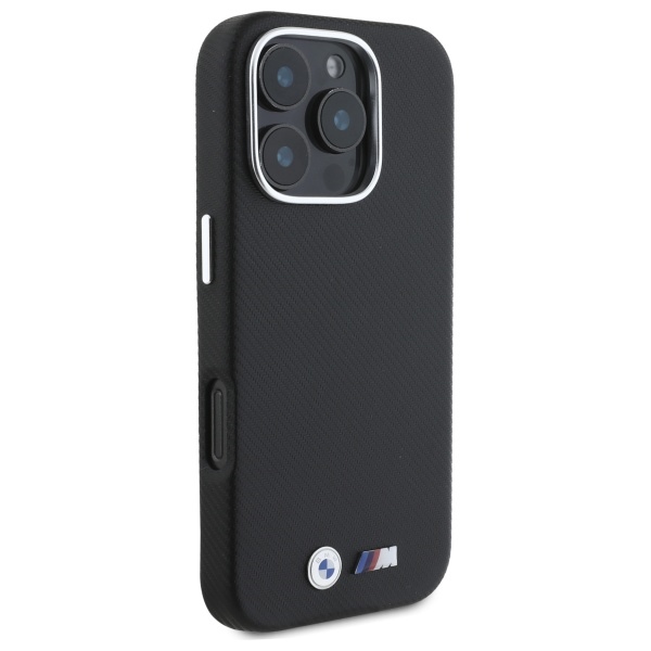 BMW iPhone 16 Pro Max Case M Edition Kevlar Wrapped Metal, Black