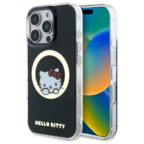 Apple iPhone 16 Pro 6.3'' Hello Kitty IML Sweet Kitty Magsafe Cover Case, Black