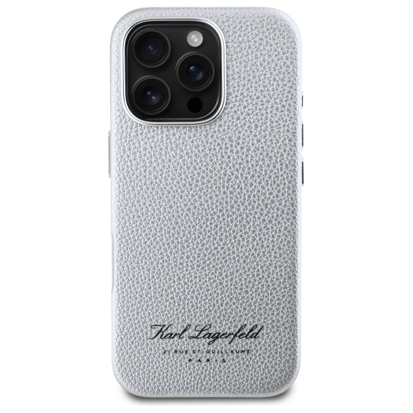 Apple iPhone 16 Pro 6.3\'\' Karl Lagerfeld Hotel RSG Cover Case, Gray