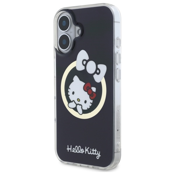 Hello Kitty iPhone 16 Case IML Fun Bow MagSafe - Black