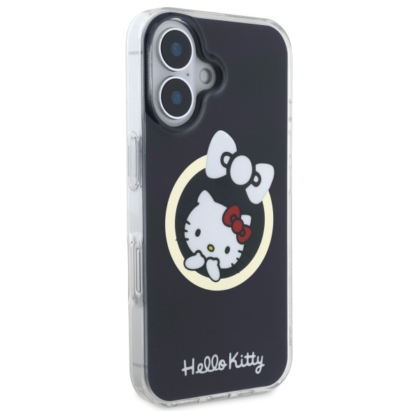 Hello Kitty iPhone 16 Case IML Fun Bow MagSafe - Black