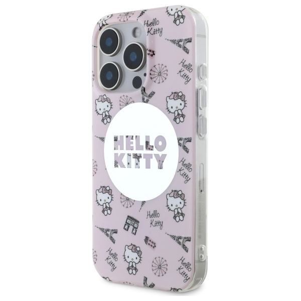 Hello Kitty iPhone 16 Pro Case IML All Over Paris MagSafe, Pink