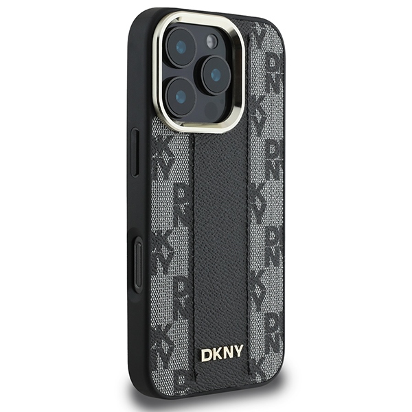 Dkny iPhone 16 Pro Max Case Checkered Pattern MagSafe, Black