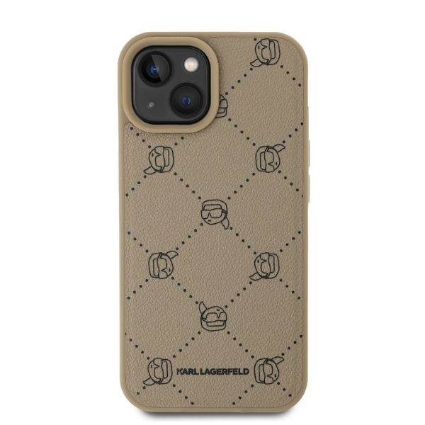 Karl Lagerfeld iPhone 15 vāciņš Magsafe Karl Heads, bēšs
