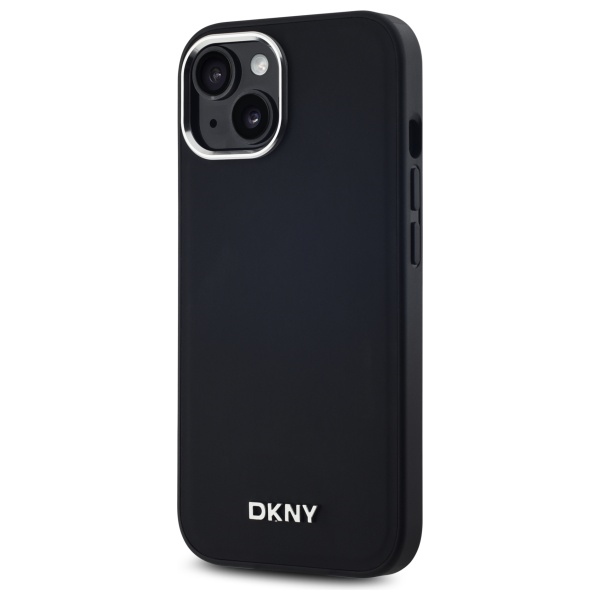 DKNY iPhone 14 Case Plain Logo MagSafe, Black