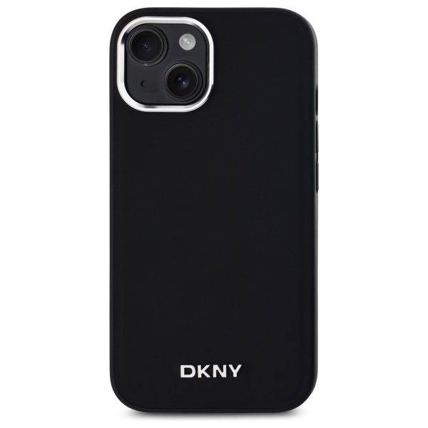 DKNY iPhone 14 Case Plain Logo MagSafe, Black