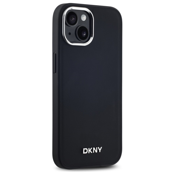 DKNY iPhone 14 Case Plain Logo MagSafe, Black