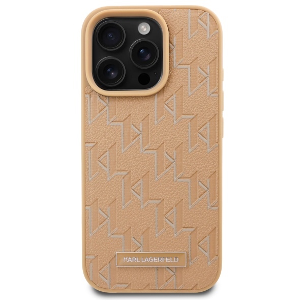Apple iPhone 16 Pro Max 6.9\'\' Karl Lagerfeld Hot Stamp Magsafe Cover Case, Beige | Чехол Кейс Бампер...