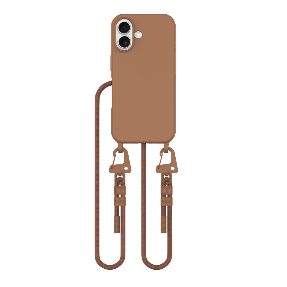 Tech-Protect iPhone 16 Case MagNecklace MagSafe with Lanyard, Brown