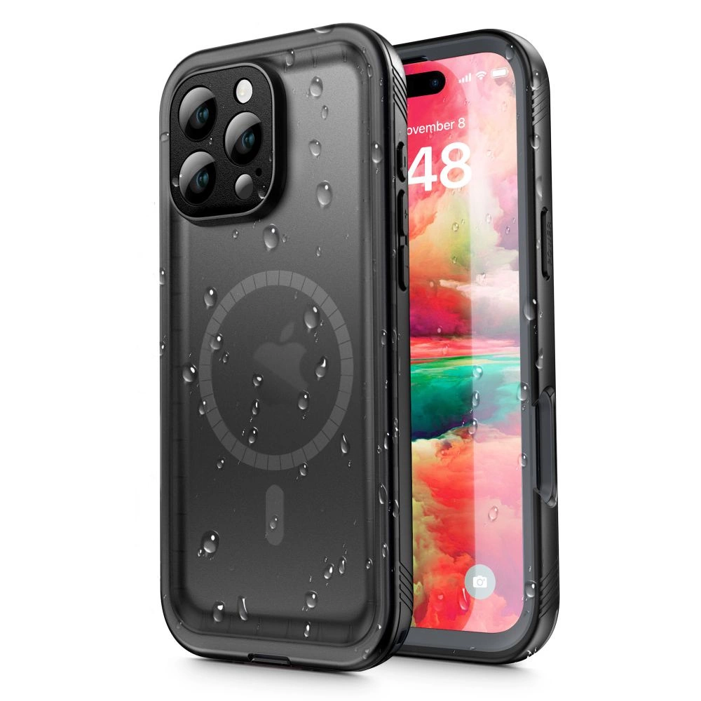 Apple iPhone 16 Pro 6.3'' Tech-Protect ShellBox MagSafe IP68 Case Cover, Black