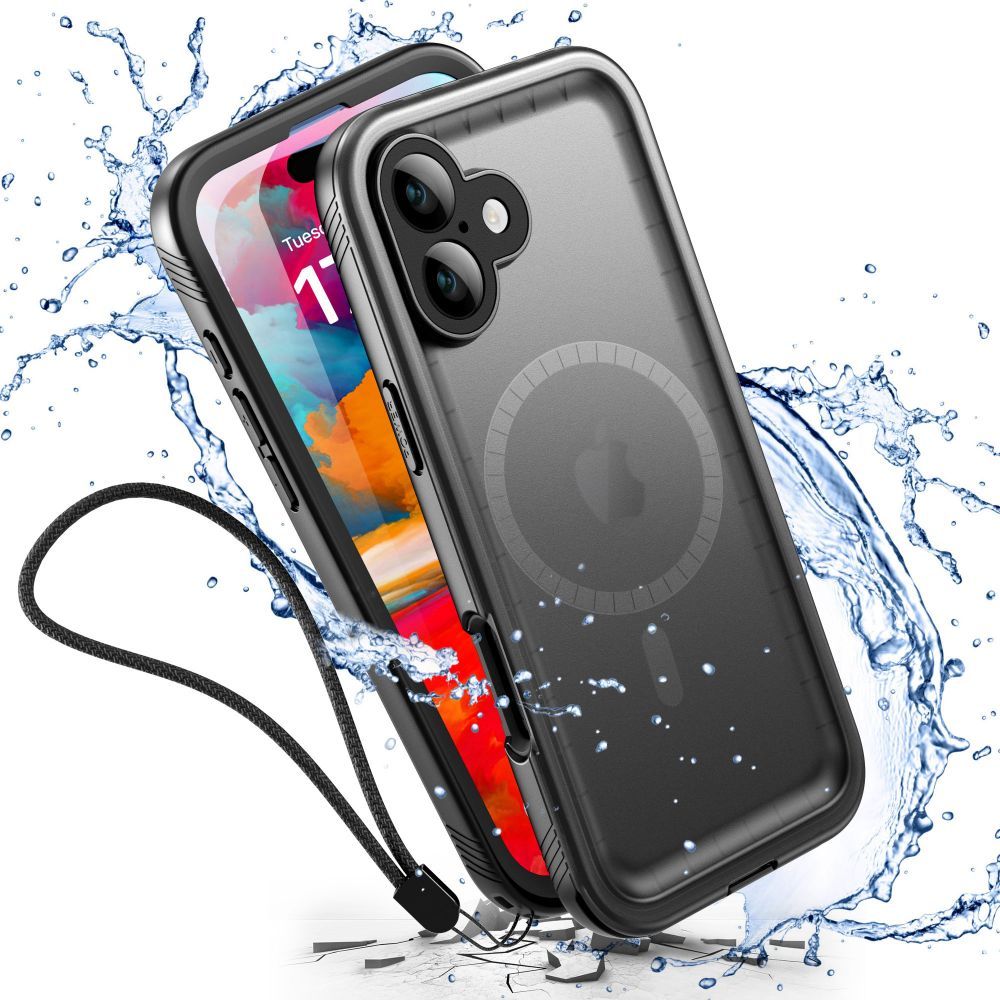 Apple iPhone 16 Pro Max 6.9\'\' Tech-Protect ShellBox MagSafe IP68 Case Cover, Black