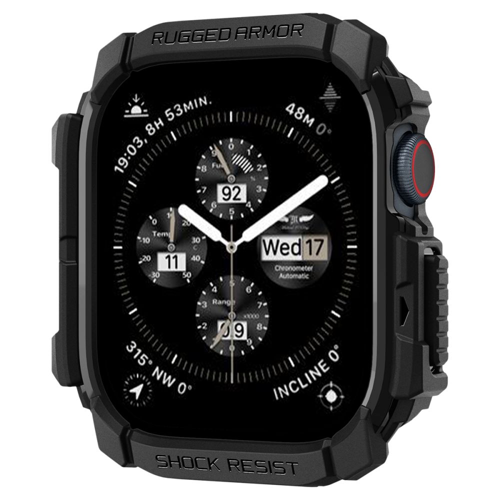 Spigen Apple Watch 10 (42mm) aizsargvāciņš Rugged Armor, melns
