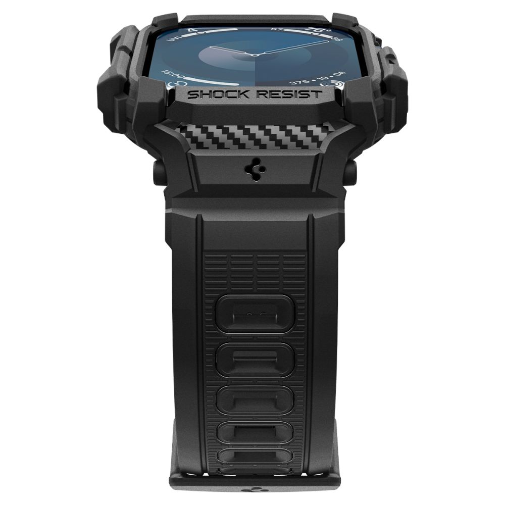 Spigen Apple Watch 10 (42mm) Strap Case Rugged Armor Pro, Black