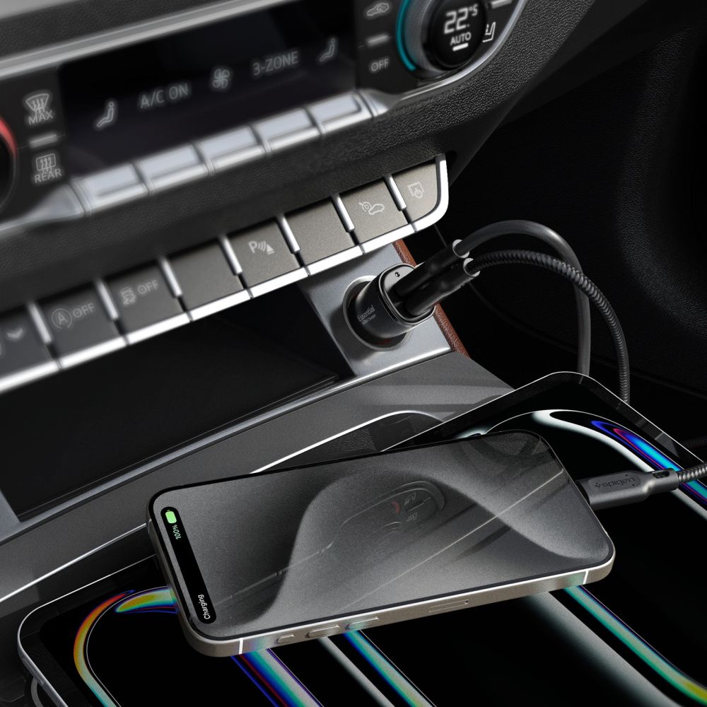 Spigen ArcStation Essential EV502 50W Car Charger - Black