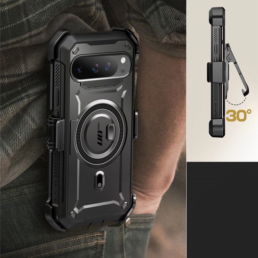 Google Pixel 9 Pro XL Supcase UB Pro Mag MagSafe Hard Case Cover, Black