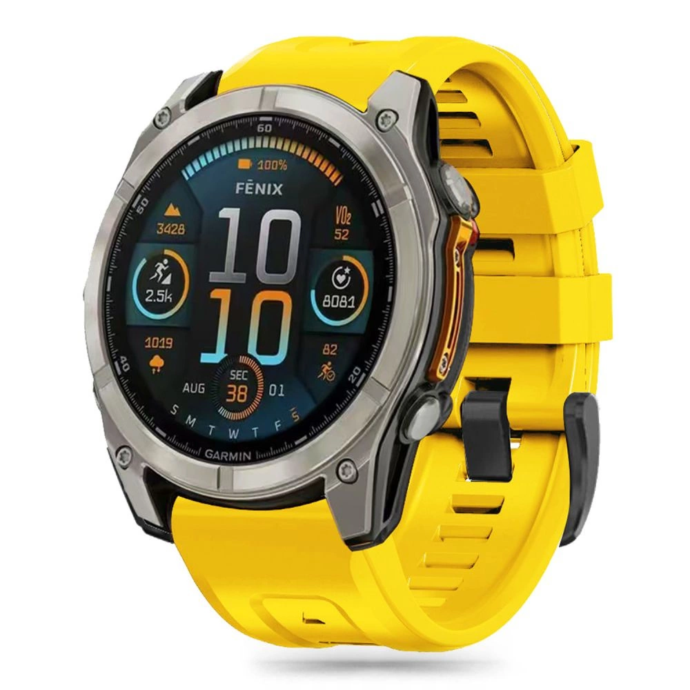Tech-Protect silikona siksna Garmin Fenix 5 / 6 Pro 7 8 (47 mm) E - dzeltena | Silicone Strap Yellow