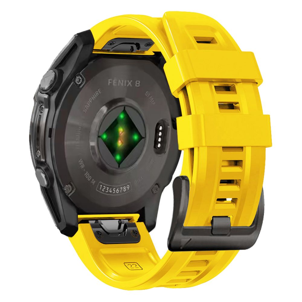 Tech-Protect Silicone Strap Garmin Fenix 5 / 6 / 6 Pro / 7 / 8 (47 mm) / E - Yellow