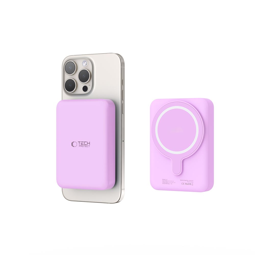 Tech-Protect LifeMag MagSafe PB11 10000mAh Power Bank, Pink