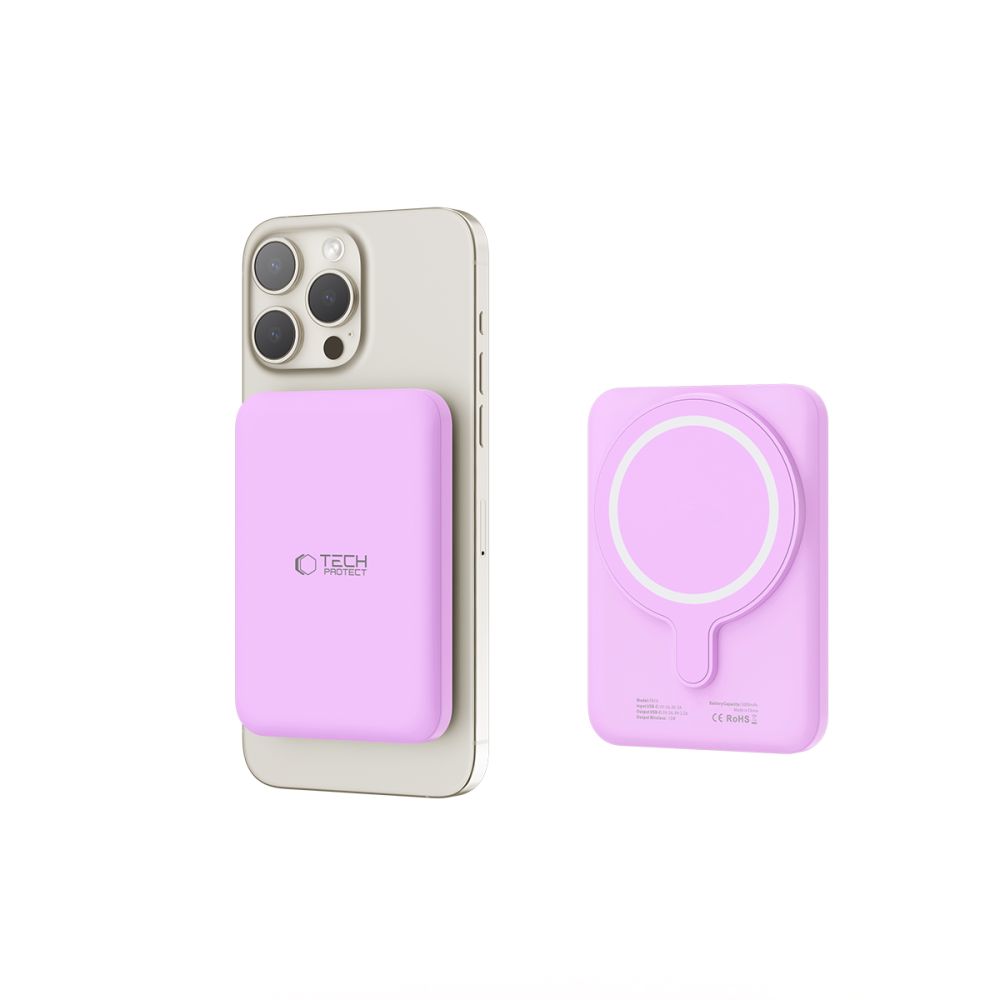 Tech-Protect LifeMag PB10 5000mAh MagSafe Power Bank, Pink