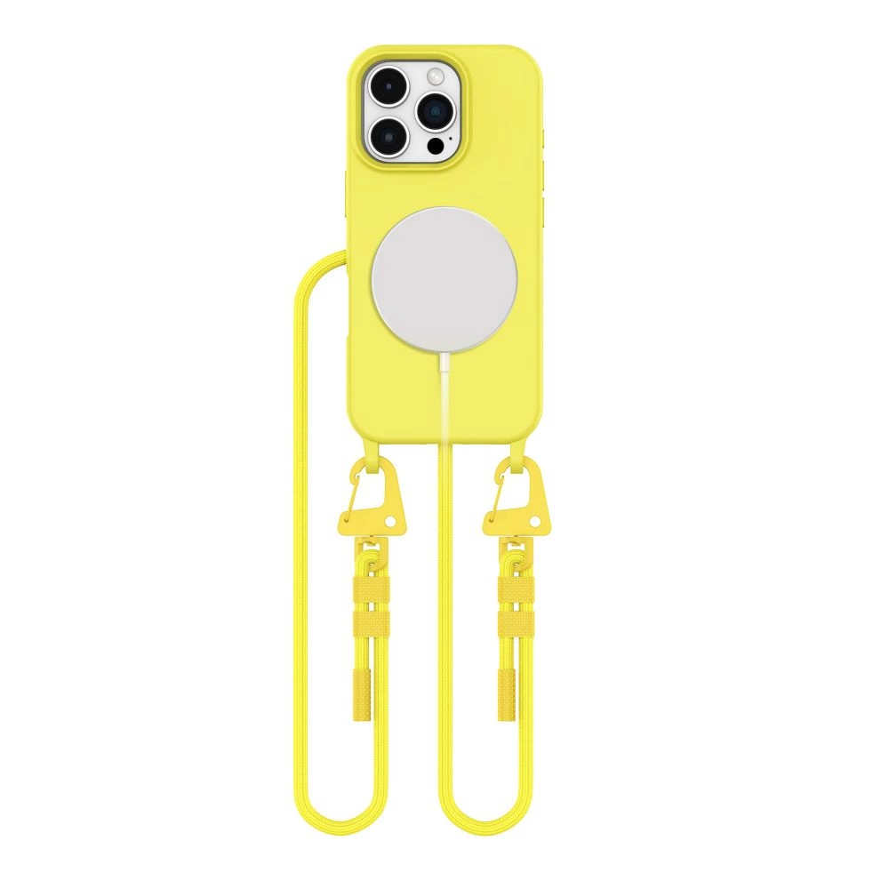 Apple iPhone 16 Pro Max 6.9'' Tech-Protect MagNecklace MagSafe Case Cover with Lanyard, Yellow