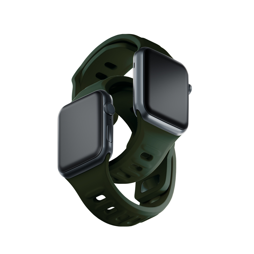 3mk Silicone Watch Strap for Apple Watch 38 / 40 / 41 mm, Green