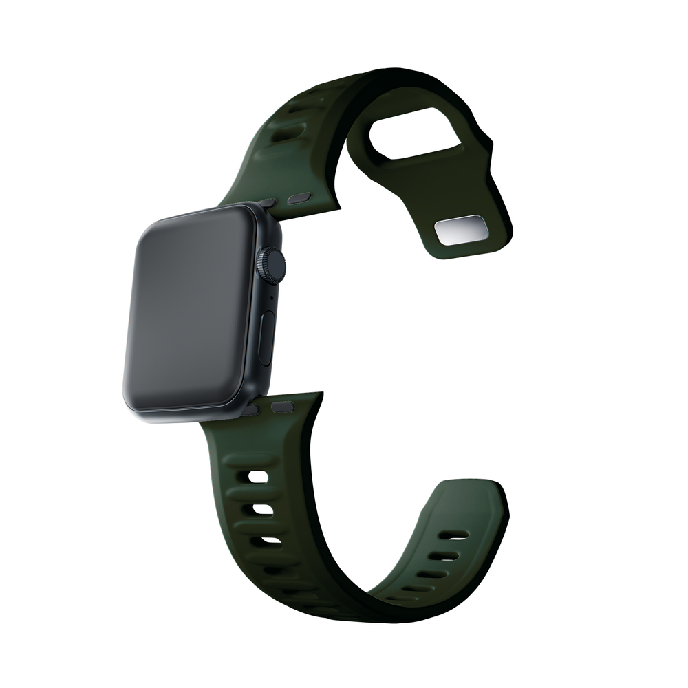 3mk Silicone Watch Strap for Apple Watch 38 / 40 / 41 mm, Green