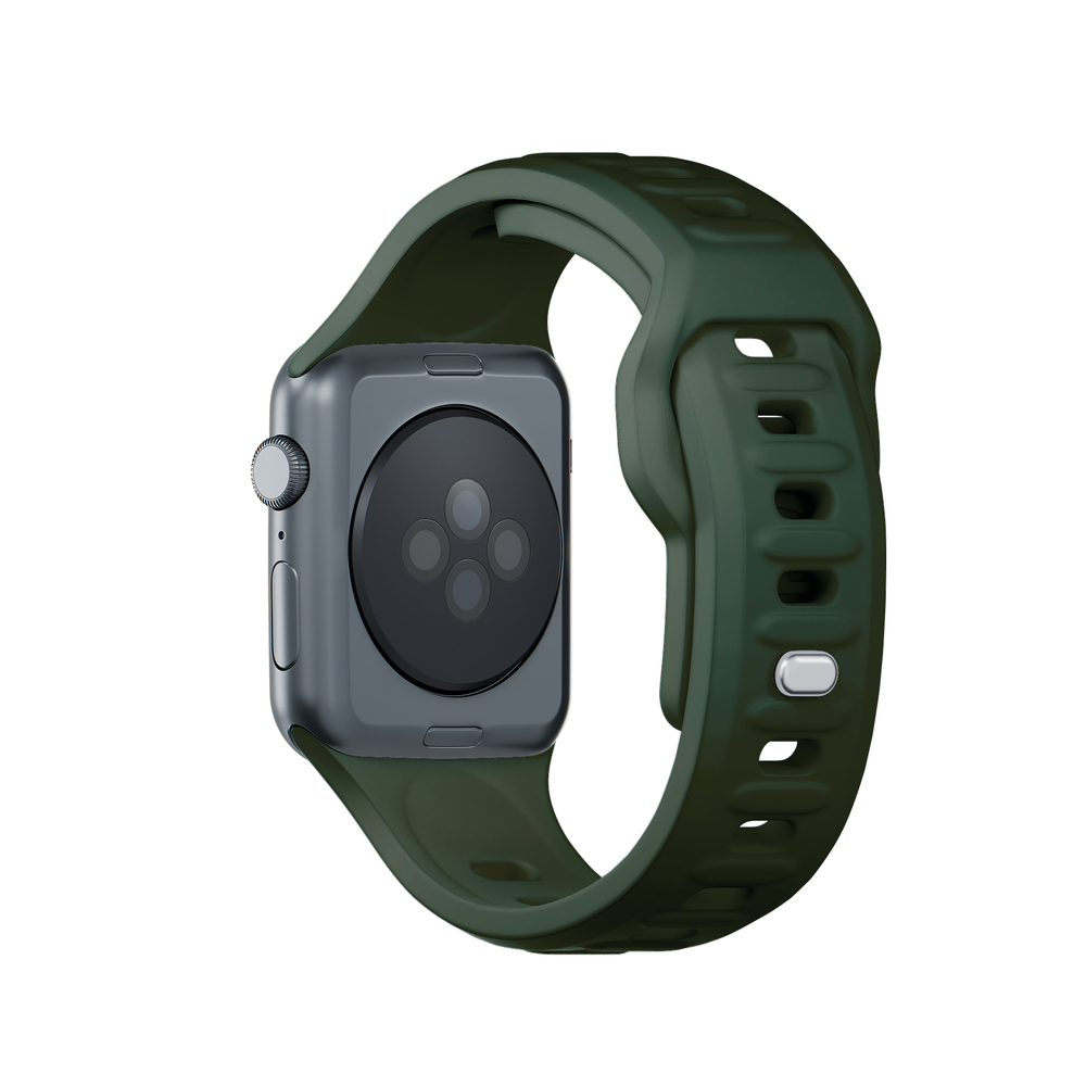3mk Silicone Watch Strap for Apple Watch 38 / 40 / 41 mm, Green