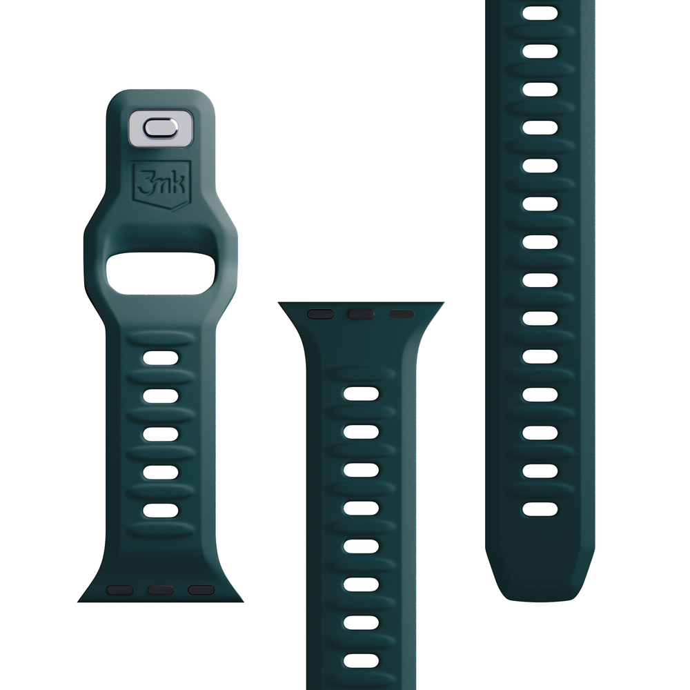 Силиконовый ремешок 3mk для Apple Watch 42 / 44 / 45 / 49 mm, зеленый