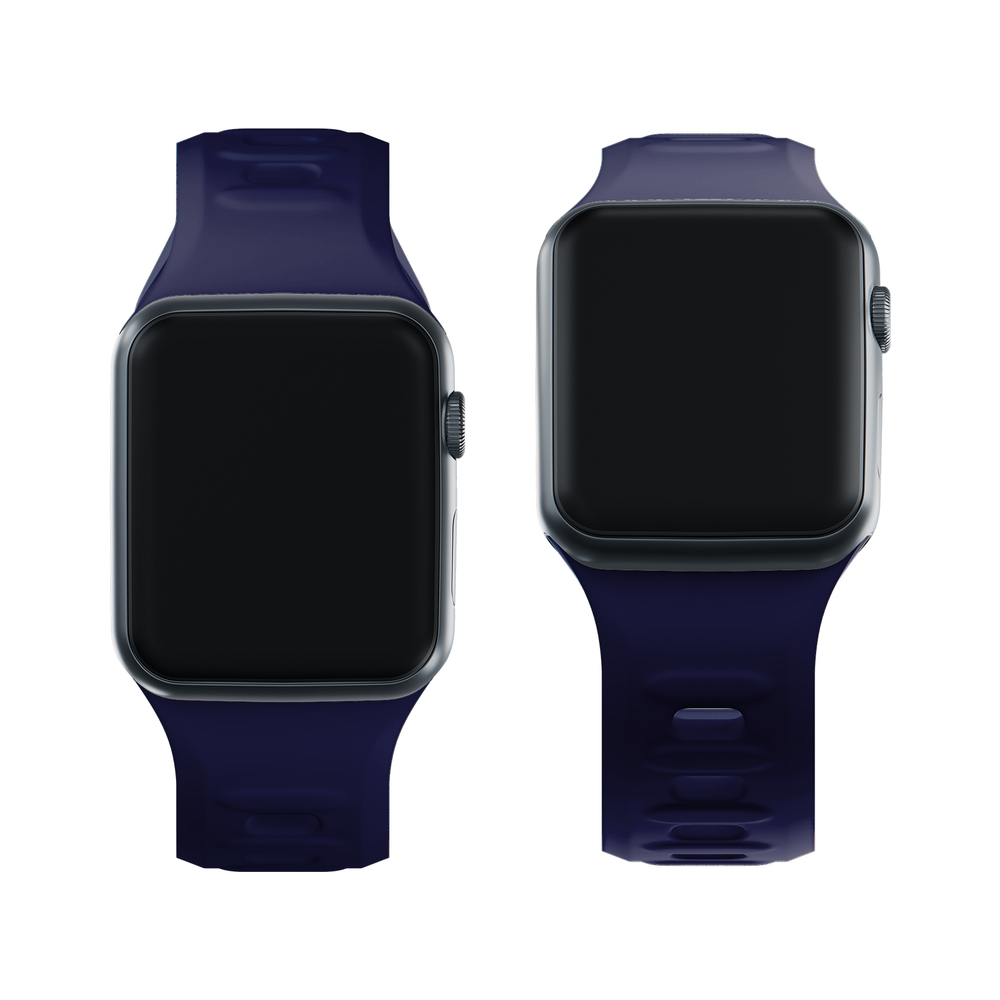 3mk Silicone Watch Strap for Apple Watch 42 / 44 / 45 / 49 mm, Blue