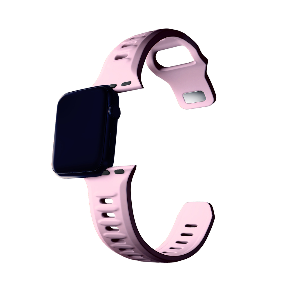 3mk Silicone Watch Strap for Apple Watch 42 / 44 / 45 / 49 mm, Pink
