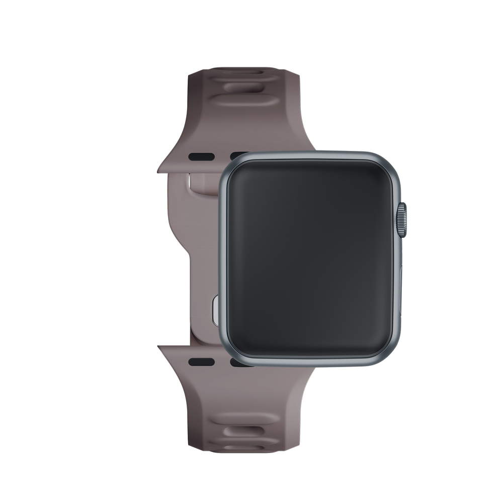 3mk Apple Watch 42 / 44 / 45 / 49 mm silikona siksniņa, brūna