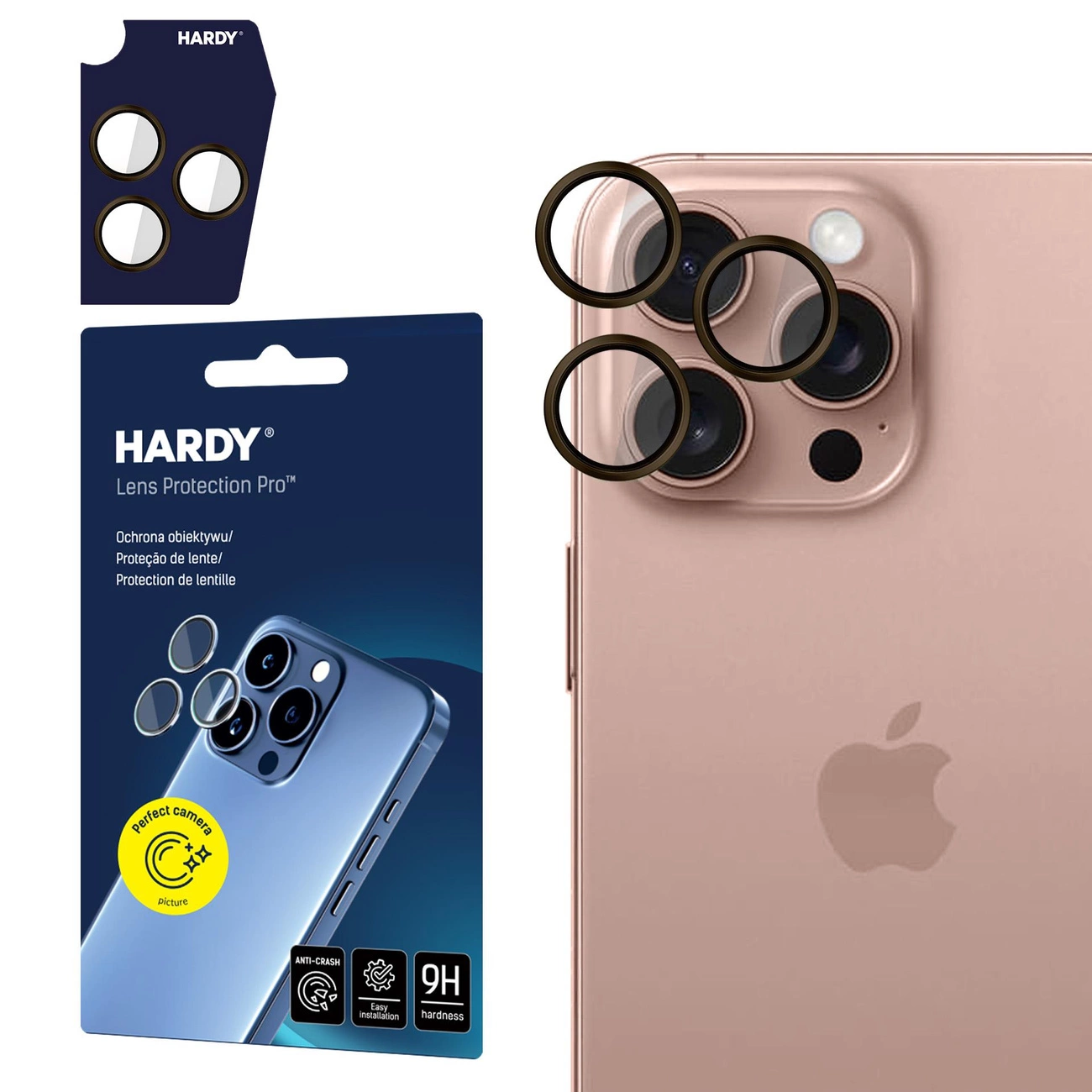 Apple iPhone 16 Pro /16 Pro Max - HARDY Lens Protection Pro Rose Brown