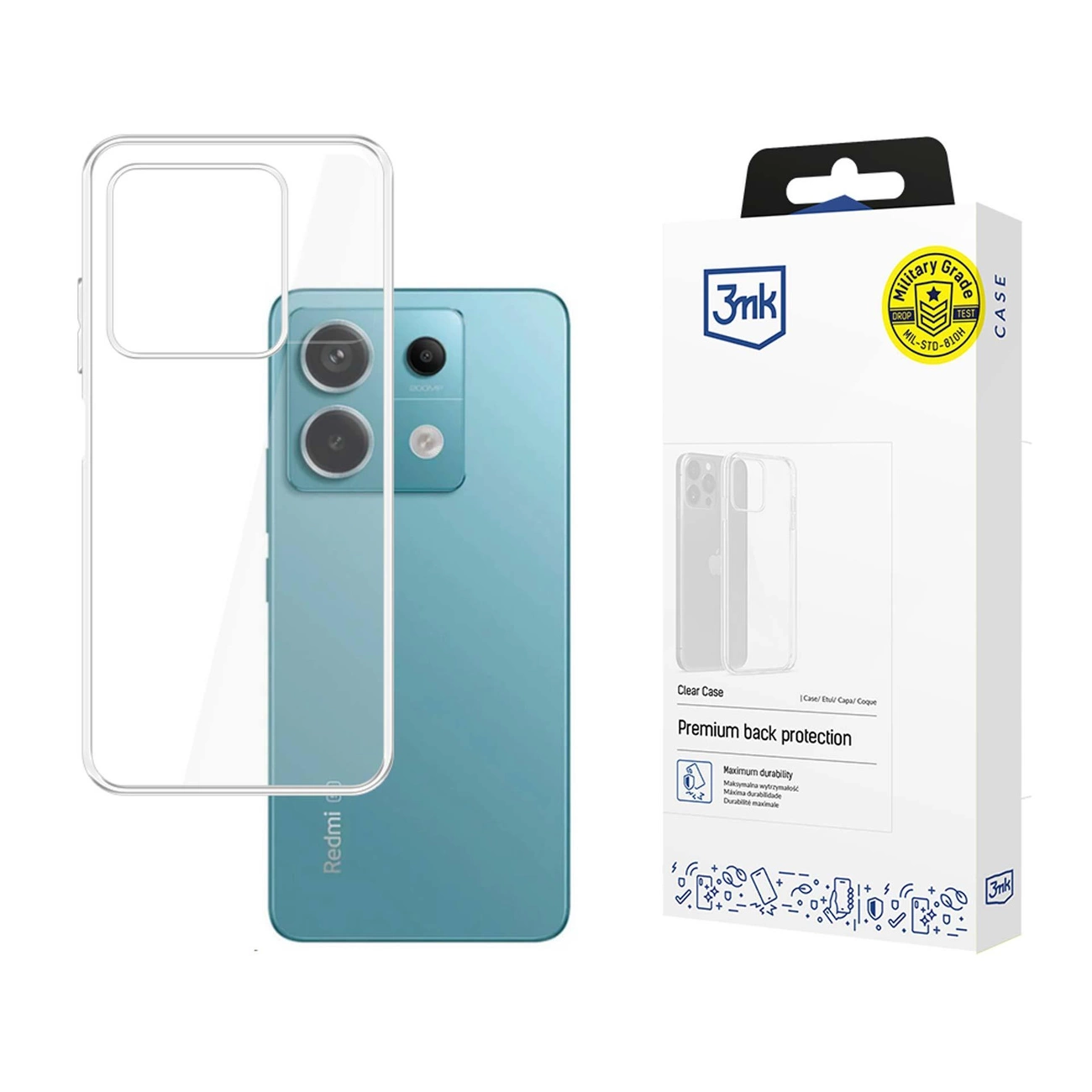 Xiaomi Redmi Note 13 5G 3MK Clear Case Cover, Transparent