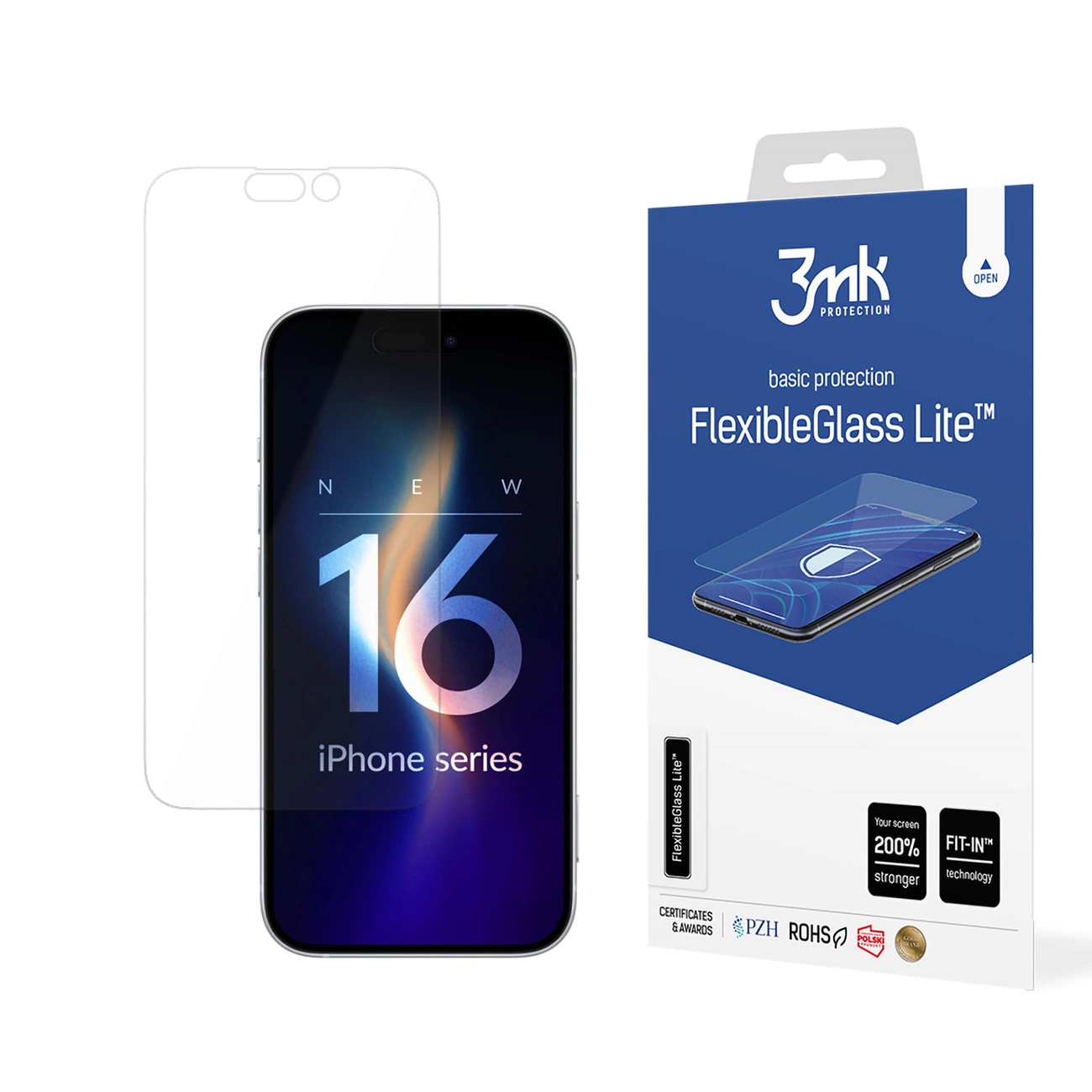 Apple iPhone 16 - 3mk FlexibleGlass Lite |