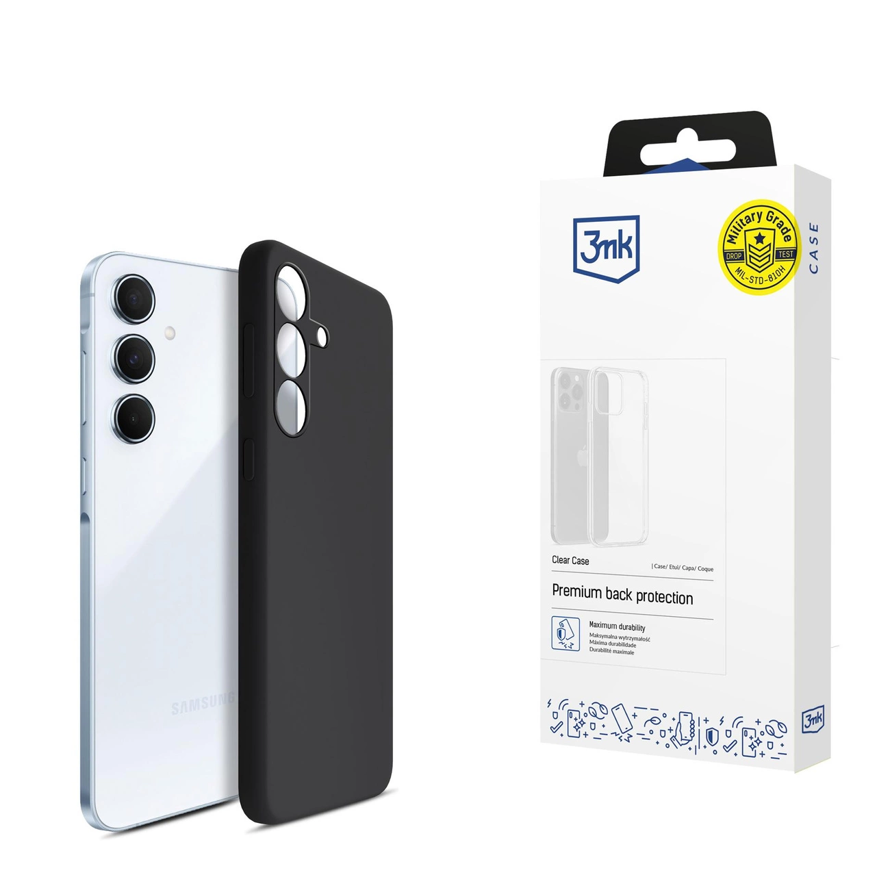 Samsung Galaxy A55 ( SM-A556B/DS ) 3MK Silicone Case Cover, Black