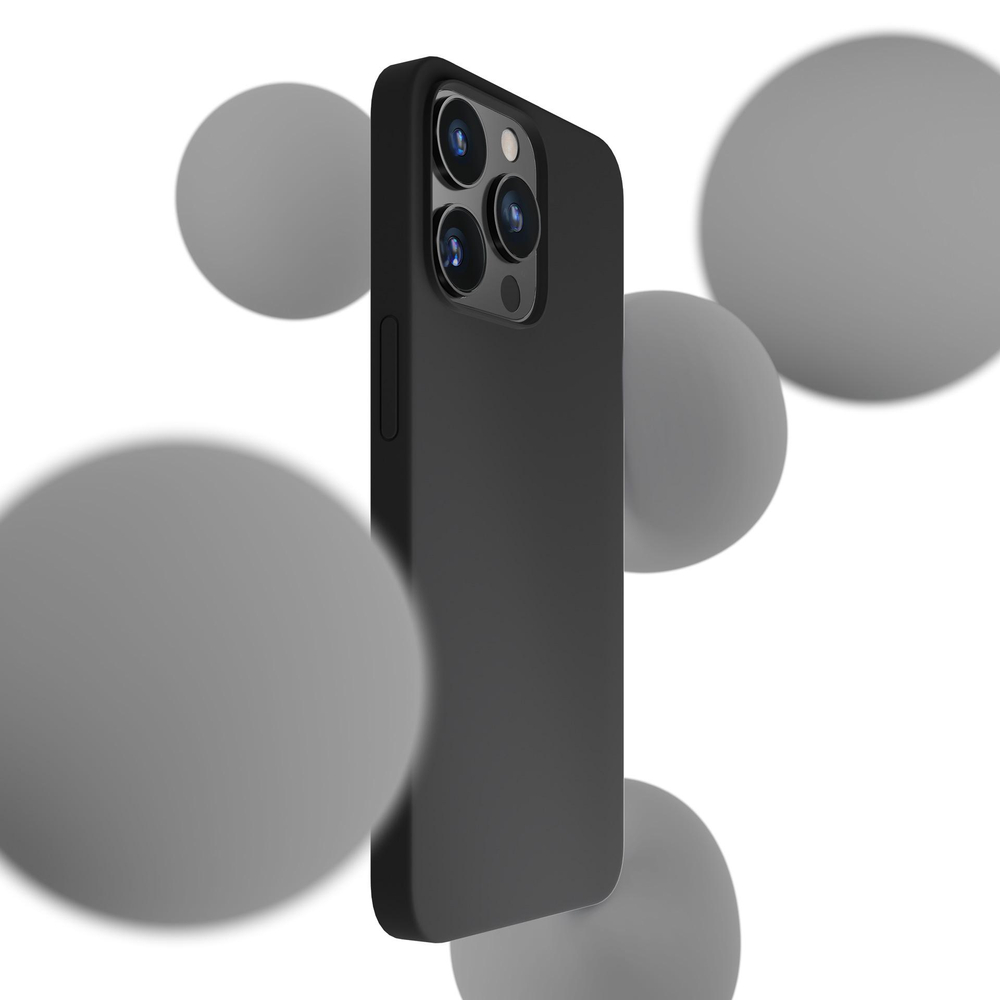 3mk Silicone Case for iPhone 16 Pro Max, Black