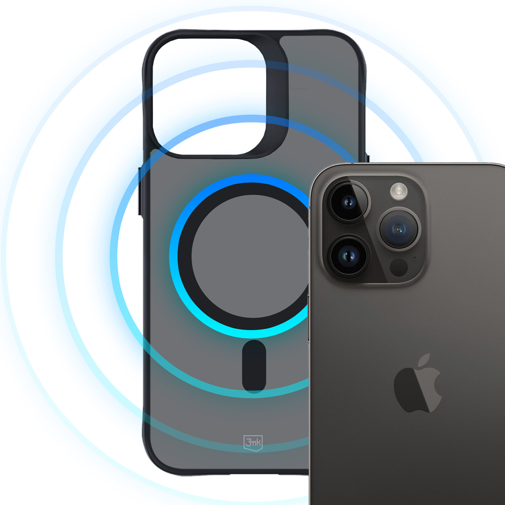 3mk iPhone 15 Pro vāciņš Smoke MagCase, puscaurspīdīgs